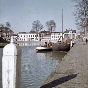 859559 Gezicht op de Stadsbuitengracht te Utrecht, met op de achtergrond de gevels van de huizen aan de Wittevrouwensingel.